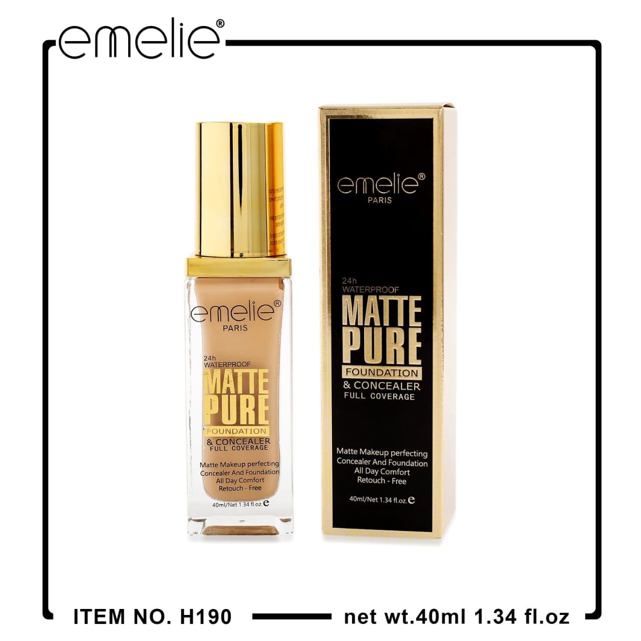 Emelie matte pure foundation and concellar